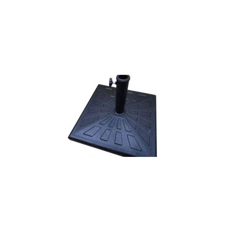 42Ibs Resin Square Patio Umbrella Base Black - Wellfor: Weather-Resistant, Decorative, Rust-Proof, Easy Assembly for Outdoor Leisure, 4 of 8