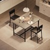 Nasitip Dining Table Set for 2 W/Footrest & Backrest, Counter Height Table with 2 Upholstered Bar Chairs,for Small Space - 2 of 4
