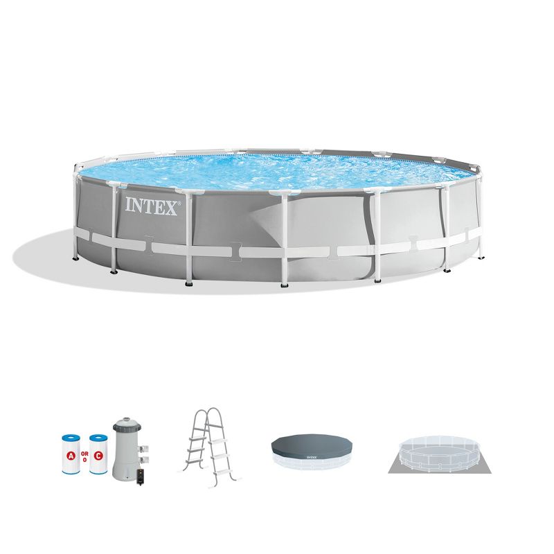 Intex 15'x42" Prism Frame Above Ground Swimming Pool Set - Gray Model No. 26723EH, 1 of 7
