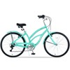 26 Inch Cruiser Bike, 7 Speed Multiple Colors Men's Women's Beach Cruiser Bike with Front and Rear V-brakes - 2 of 4