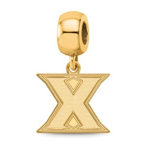 Black Bow Jewelry 14k Yellow Gold Plated Sterling Silver Xavier Musketeers NCAA Bead Charm - 1 of 4