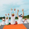 iMountek"Sand-Proof Picnic Blanket, Water-Resistant, Foldable with 4 Anchors & Carry Bag for 4-6 People"Orange - 2 of 4