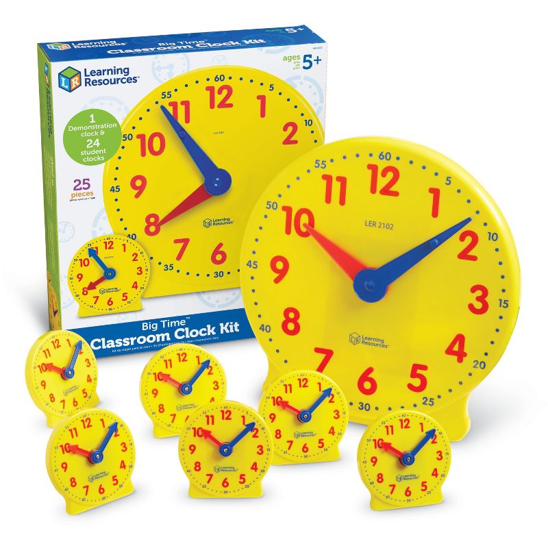 Learning Resources Classroom Clock Kit, 60 Pieces, Ages 5+, 1 of 6