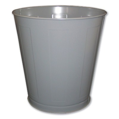 Impact Round Metal Wastebasket Round Steel 28 qt Gray 13023