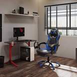 Doom Gaming Chair Black and Blue - CorLiving