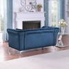 Standard Velvet Tufted Scroll-Arm Chesterfield Stanford Loveseat with Plush Multi-Density Foam Cushions and Premium Craftsmanship - 4 of 4