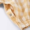 Baby Girls' Gingham Gauze Romper - Cloud Island™ Yellow - 4 of 4