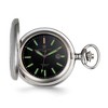Black Bow Jewelry Charles Hubert Stainless Steel White Dial Tritium Quartz Pocket Watch - 4 of 4