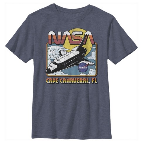 Boy's Nasa Initial Descent Canaveral Old School T-shirt - Navy Blue ...