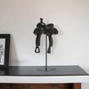 HomeRoots 16" Black Metal and Resin Horse Saddle Tabletop Sculpture - 2 of 4