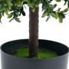 20 Inch Artificial Topiary Ball Tree Set of 2, Faux Potted Boxwood Topiary Plant, Fake Shrubs Tree in Pot for Front Door Home Balcony Backyard - 4 of 4