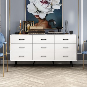 FUFU&GAGA White Rounded - corner Drawer Cabinets: Flexible Combinations, Ample Storage for Home - 1 of 4