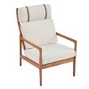 Mid Century Modern Accent Armchair with Solid Wood Frame,High Back Lounge Chair with Cushion,Upholstered Lounge Chair for Living Room-Koiai - 3 of 4