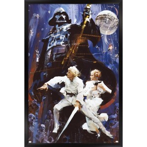 Trends International Star Wars: A New Hope - Illustrated One Sheet Framed Wall Poster Prints - 1 of 4