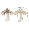Unique Bargains Women's Three Flowers Hair Insert Comb 1 Pc - 2 of 3