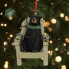 Kurt Adler Resin Ornament for Christmas Tree, Black Bear on Chair - 3 of 3