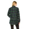 Haute Edition | Women's Long Sleeve Tunic Length Plaid Button Down Shirt - 2 of 3