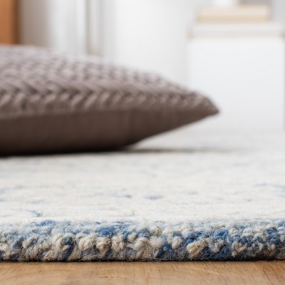 Metro Blue and Ivory Hand-Tufted Wool Area Rug