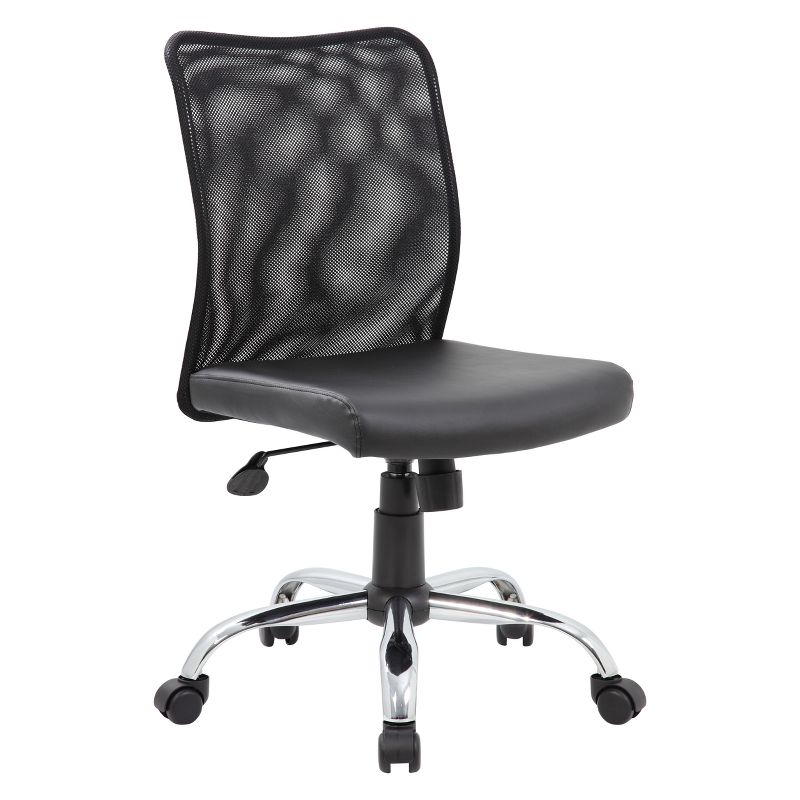Armless Budget Mesh Task Chair Black - Boss Office Products, 1 of 11