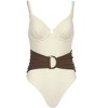 VENUS Womens Colorblock Belted One-Piece - 3 of 3