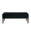NicBex 48 Inch Storage Ottoman Bench Modern Velvet Bench with Arms, Button Tufted Cushion for Living Room, Bedroom, Entryway - 4 of 4