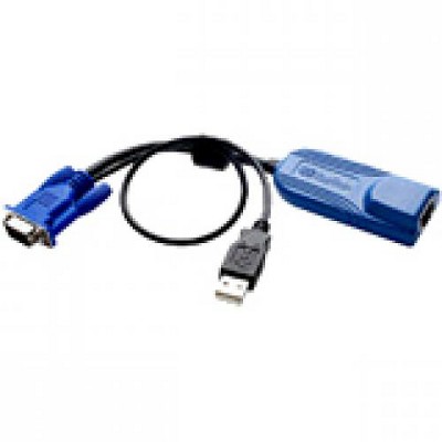 Raritan D2CIM-VUSB KVM Cable Adapter - KVM Cable - HD-15 VGA, RJ-45 Female Network - Type A Male USB - Black