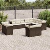 vidaXL Garden Sofa Set Brown PE rattan, powder-coated steel Large - 2 of 4