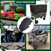 Lyngins Lightweight Collapsible Wagon with 3-Pcs Waterproof Liner & Cover Set, Dual-Layer Storage All-Terrain Wagons Carts Foldable for Garden & Beach - 4 of 4
