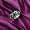 Slickblue Sterling Silver Ring with Clear CZ & Rhodium Finish - Round Eternity Design for Women, Size 5-9 - 3 of 3