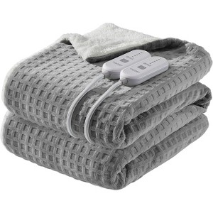 Acekool Heated Throw Blanket, Plush Waffle Design, 5 Heat Levels, Auto Off, Machine Washable - 1 of 4