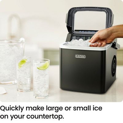 ICEMAN Black Portable Countertop Ice Maker with 1 Lb Capacity