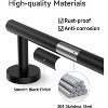 USHOWER Matte Black Towel Bar, 24-Inch Towel Rack for Bathroom Wall Mounted, Stainless Steel Towel Rod Modern Home Decor (Total Length 26-Inch) - 3 of 4