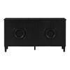 HDZNVF Four-door Black Sideboard with French-Inspired, Suitable for Living Rooms, Entrance and Study Rooms - 3 of 4