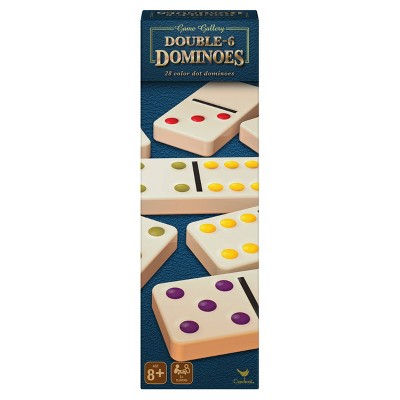 Games Classic Double 6 Colour Dominoes Black and Gold Edition 
