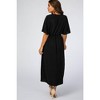 PinkBlush Black Open Sleeve Maternity Wrap Midi Dress - 3 of 4