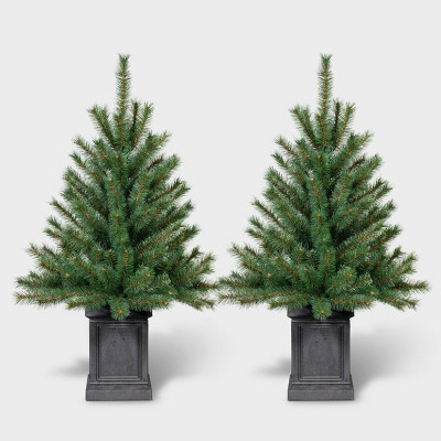 2pk 3ft Unlit Potted Douglas Fir Artificial Tree - Wondershop™