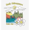 Positive Vibes Cloudy Forest Landscape Seek Adventure Seek Joy Long Sleeve Adult Hooded Sweatshirt - 2 of 2