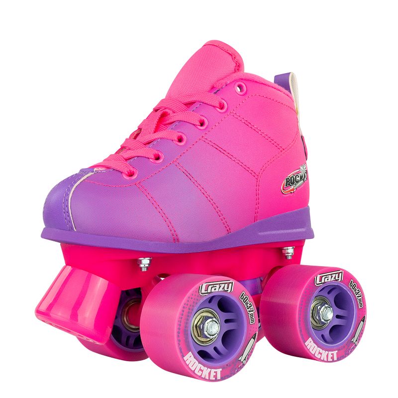 Crazy Skates Adjustable Rocket Roller Skates For Girls And Boys - Great Beginner Kids Quad Skates, 1 of 7