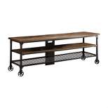 Millwood Metal TV Stand in Natural and Black - Lexicon