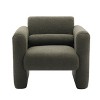 Homy Casa Modern Bouclé Upholstered Accent Chair with Wide Armrests and Thick Cushion for Living Room or Bedroom, Olive Green - 4 of 4