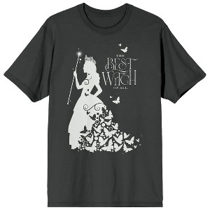 Wicked Part 1 Glinda Best Witch Adult Pepper Black Crew Neck Short Sleeve T-shirt - 1 of 4