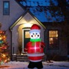 7ft Inflatable Snowman with Gifts - Outdoor Christmas Decoration with LED Lights, Stakes & Tethers - 2 of 4