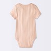 Baby Girls' 4pk Floral Short Sleeve Bodysuits - Cloud Island™ Peach/Pink - 2 of 4