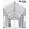 10x20 Ft Carport, Car Port with 180g PE Tarp, Roll-Up Doors, and 4 Windows, for Sedans, Bass Boats, Motos, ATVs, and SUVs - 4 of 4