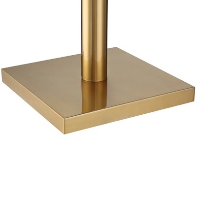 72" Tall White Linen Shade Gold Floor Lamp