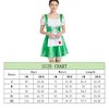 Women's Heart Pattern Fake 3-Piece Front Tie Front Strapless Blouse Cosplay Costume Set - 4 of 4