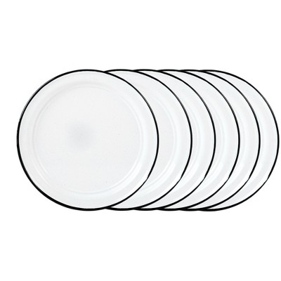 Granite Wire Dinner Plate, 12 Inch, Set of 6 - Speckled White
