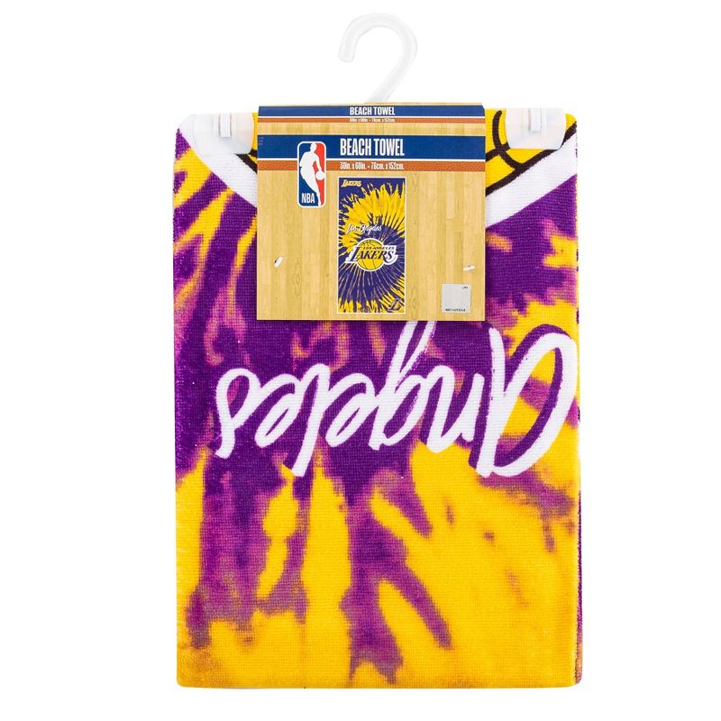 NBA Los Angeles Lakers Pyschedelic Beach Towel, 4 of 7
