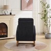 CAVINAS 27.2"W Upholstered Rocking Chair with Wingback Design and Side Pockets, Soft Polyester Nursery Glider Chair with Rubber Wooden Legs - 4 of 4