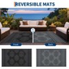 8 x 10 ft Plastic Black and White Rectangular Beach Front Porches Patio Picnic RV Camping Garage Outdoor Bohemia Area Rug - 4 of 4